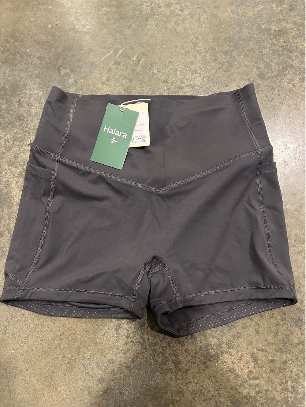 Halara UltraSculpt biker shorts gray